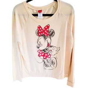 Disney Minnie Mouse Long Sleeve Vintage Light/Soft/Comfortable Shirt sz(L)